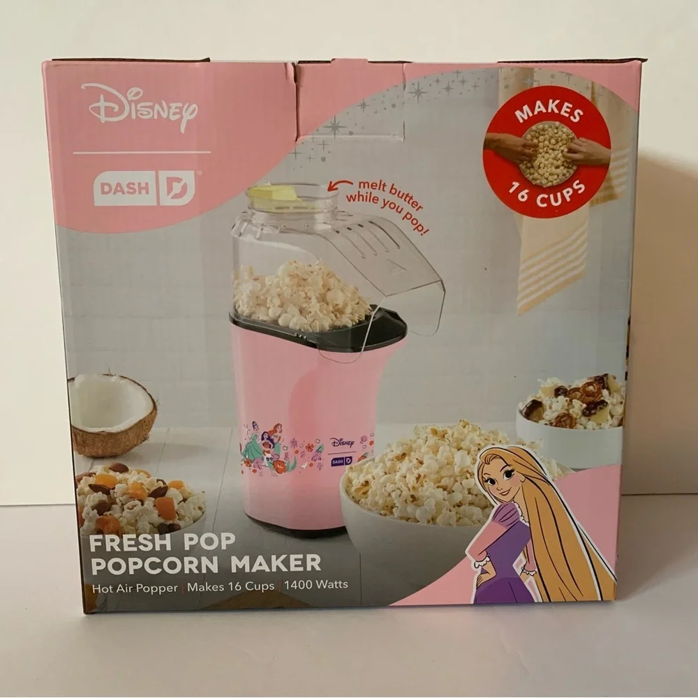 NIB. Disney Dash Princess Pink Popcorn Popper